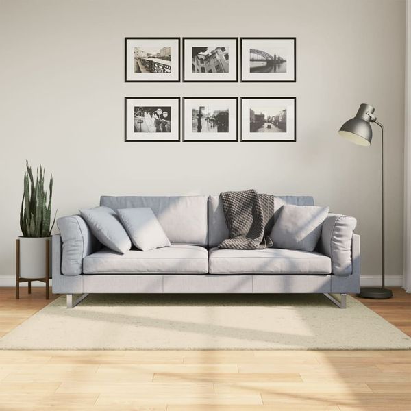 vidaXL Koberec HUARTE krátky vlas mäkký a umývateľný krémový 120x170cm