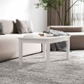 vidaXL Konferenčný stolík biely 80x50x40 cm borovicový masív
