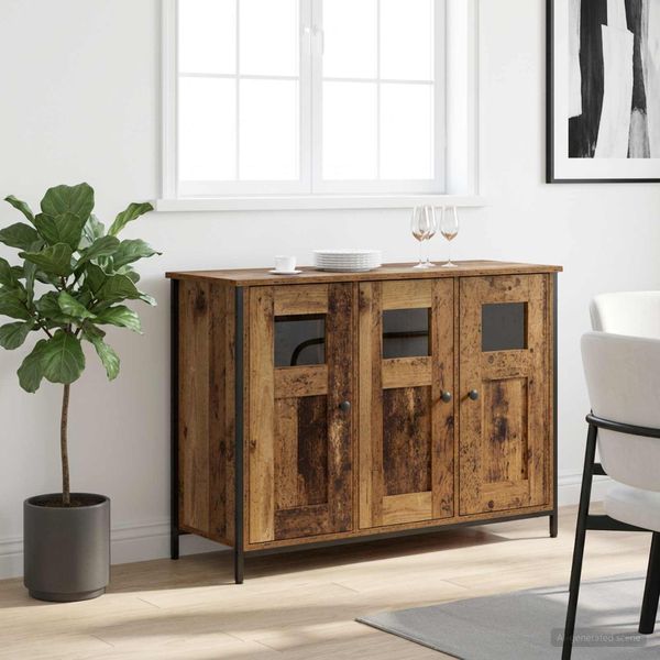 vidaXL Servírovacia skriňa Staré drevo 100 x 35 x 70 cm