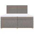 vidaXL Boxspring posteľ s matracom sivohnedý 200x200 cm látka