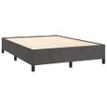 vidaXL Posteľný rám boxspring s matracom tmavosivý 140x200 cm zamat