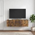 vidaXL Nástenná TV skrinka 98 x 41 x 30 cm Dymový dub Kompozitné drevo