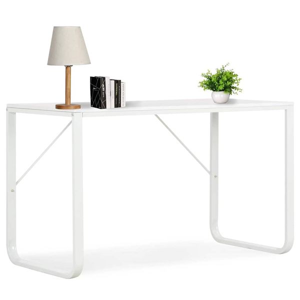 vidaXL Počítačový stôl, biely 120x60x73 cm