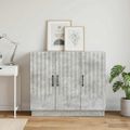 vidaXL Servírovacia skriňa Betónovo sivá 89 x 34,5 x 77 cm