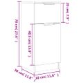 vidaXL Komoda čierna 30x30x70 cm spracované drevo