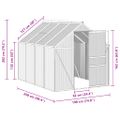 vidaXL Skleník s podkladovým rámom, antracitový, hliník 4,75 m²