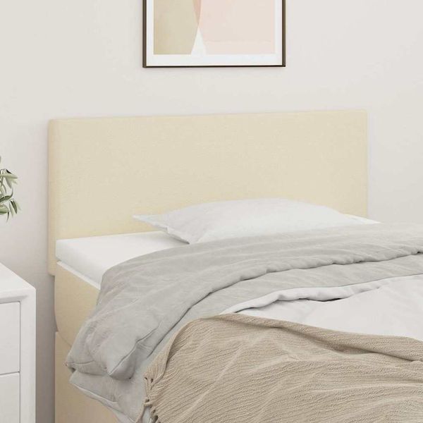 vidaXL Čelo postele krémové 90x5x78/88 cm umelá koža