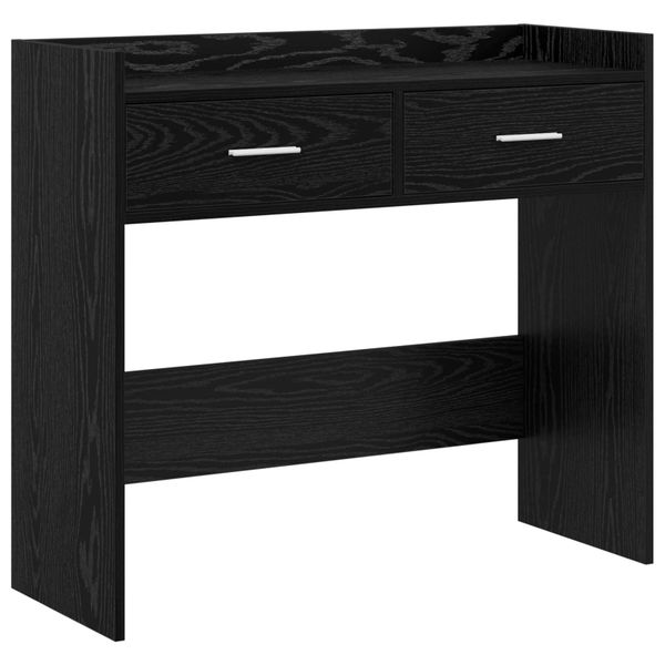 vidaXL Konzolový stôl Čierny dub 90 x 35 x 80 cm Kompozitné drevo