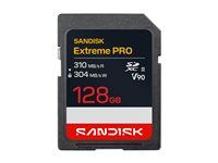SanDisk Extreme PRO - Pamäťová karta flash - 128 GB - Video Class V90 / UHS-II - SDXC UHS-II