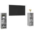 vidaXL TV skrinky 2 ks betónové sivé 107x35x37 cm drevotrieska