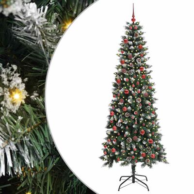 vidaXL Umelý vianočný stromček Zelená 210 cm PVC, plast a oceľ