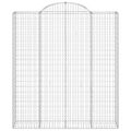 vidaXL Oblúkové gabionové koše 20 ks 200x50x220/240 cm pozinkované železo