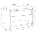 vidaXL Lavica na topánky s vankúšom Dub artisan 63 x 38 x 45 cm