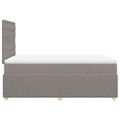 vidaXL Boxspring posteľ s matracom sivohnedý 120x200 cm látka