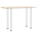vidaXL Nohy barového stola 4 ks biele 100-102 cm oceľové