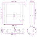 vidaXL Nohy konferenčného stolíka, antracitové, 2 ks, 30 x (30-31) cm, oceľové