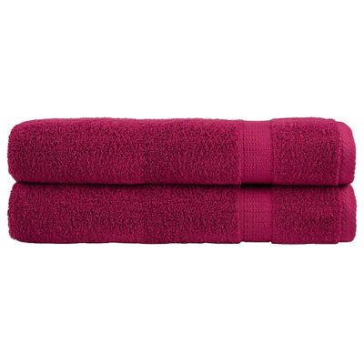 vidaXL Prémiové uteráky SOLUND 2 ks bordové 100x200 cm 600 g/m2