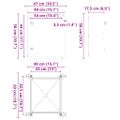 vidaXL Ovládacia skriňa Sivá 47 x 17,5 x 50 cm ABS plast