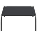 vidaXL Vyvýšená posteľ pre psa Black 90x50x20 cm Oxford Fabric Steel