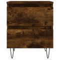 vidaXL Nočné stolíky 2 ks dymový dub 40x35x50 cm kompozitné drevo