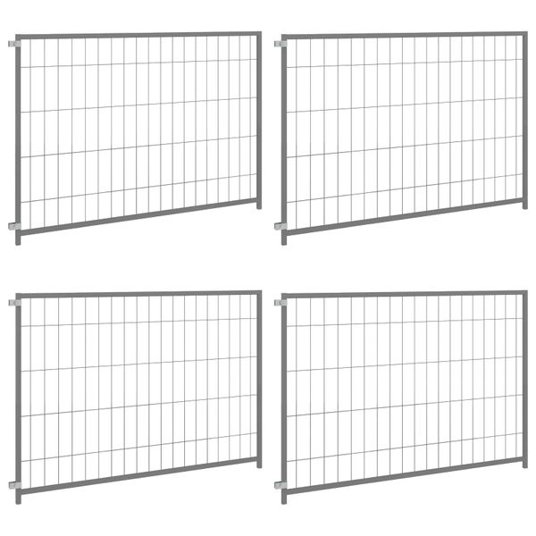 vidaXL Koterec pre psa strieborný 300x100x70 cm oceľ