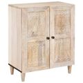 vidaXL Servírovacia skriňa Biela 60 x 33 x 75 cm mangový masív