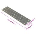vidaXL Dierované plechy 40 ks 2 mm 240x60 mm pozinkovaná oceľ