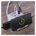Prodlužovací kabel EMOS P0212CQ - kostka 2 m / 2 zásuvky / biely / 2×USB-A + 1×USB-C+Qi / 1,5 mm2