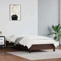vidaXL Posteľný rám hnedý 90x200 cm umelá koža