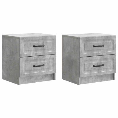vidaXL Nočný stolík 2 pcs Betónovo sivá 43 x 34,5 x 44,5 cm