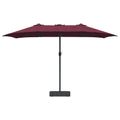 vidaXL Záhradný slnečník Bordeaux červená 385 x 209 x 244 cm Polyester