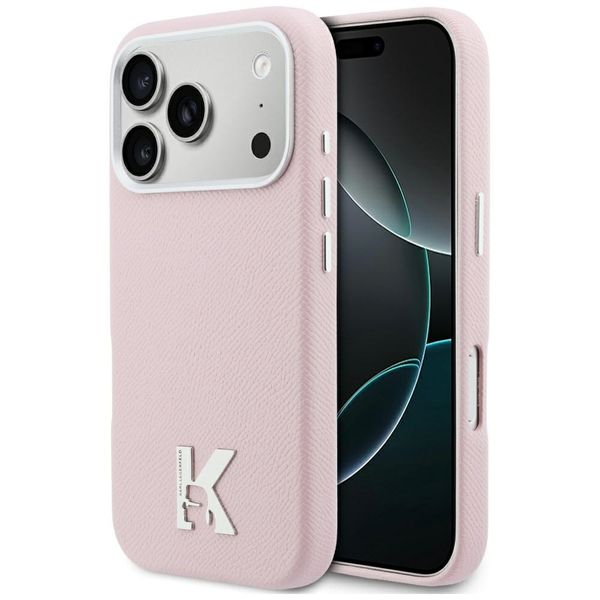Puzdro Karl Lagerfeld pre iPhone 17 Pro Max 6,9" HC MAGSAFE PU FW S LOGOM KHEAD RUŽOVÉ