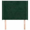 vidaXL Čelo postele so záhybmi tmavosivé 83x16x118/128 cm zamat