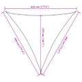 vidaXL Tieniaca plachta 160 g/m² červená 4,5x4,5x4,5 m HDPE