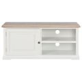 vidaXL TV stolík biely 90x30x40 cm drevený