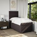 vidaXL Boxspring posteľ s matracom tmavohnedá 100x200 cm látka