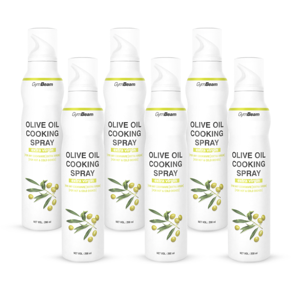 Extra panenský olivový olej v spreji - GymBeam, 6 x 200 ml