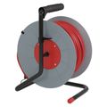 Predlžovací kábel EMOS P194504 na bubne 50m / 4 zás. / s vypínačom / červený / PVC / 230V / 1,5 mm2