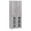 vidaXL Vysoká skrinka sivý dub sonoma 69,5x34x180 cm spracované drevo
