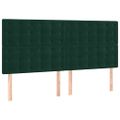 vidaXL Posteľný rám boxsping s matracom tmavozelený 160x200 cm zamat