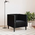 vidaXL Pohovka Chesterfield čierna zamat
