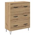 vidaXL Highboard 2 ks Remeselný dub 69,5 x 34 x 180 cm