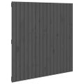vidaXL Nástenné čelo postele sivé 108x3x110 cm masívna borovica
