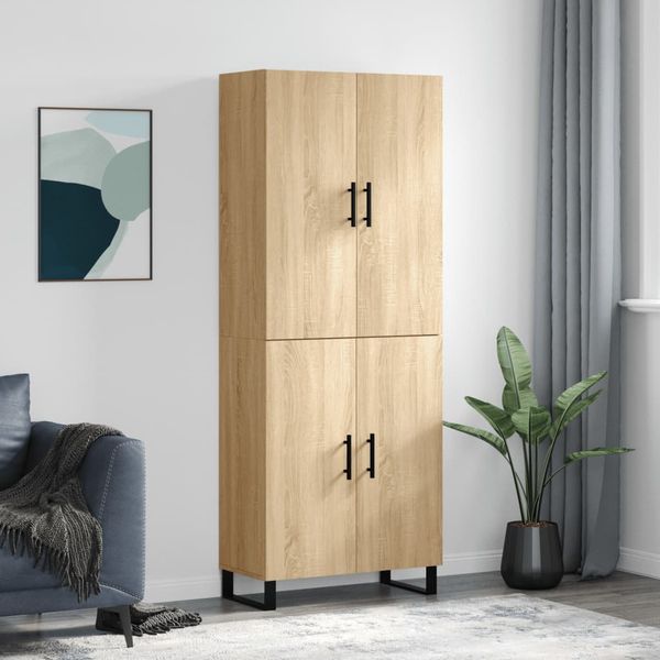vidaXL Vysoká skrinka dub sonoma 69,5x34x180 cm spracované drevo