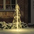 vidaXL Vianočný stromček 100 LED Teplá biela 120 cm Akryl