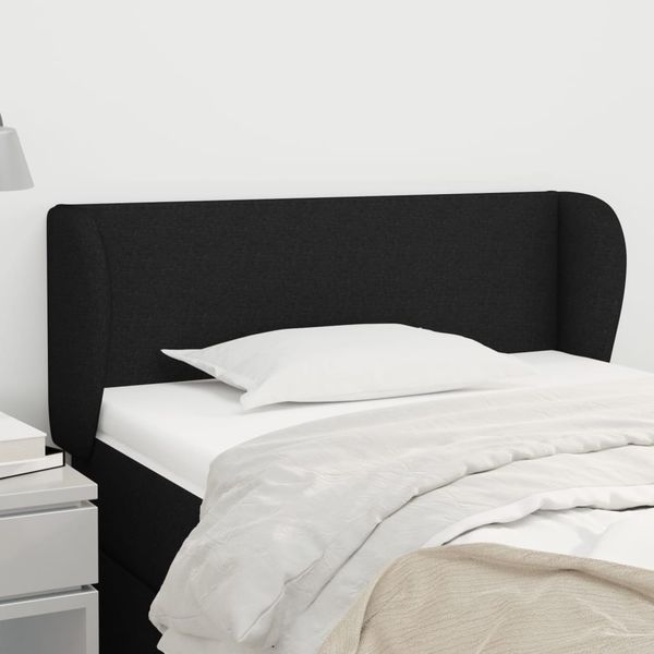vidaXL Čelo postele so záhybmi čierne 93x23x78/88 cm látka