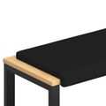vidaXL Vankúš na lavičku Umelá koža Čierna Hĺbka 35 cm