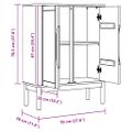 vidaXL Servírovacia skriňa FLORO Biela 70 x 30 x 70,5 cm