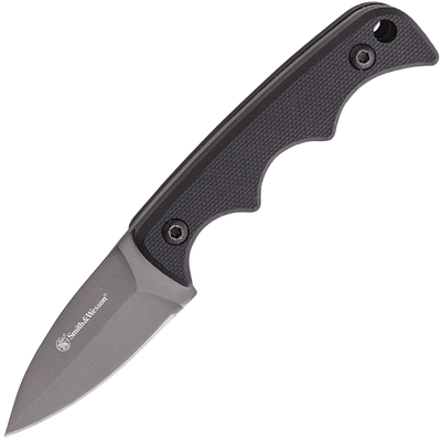 Smith and Wesson 1193157 HRT Spear Point nôž na krk 5 cm, nitrid titánu, čierna, G10, puzdro nylon