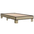 vidaXL Posteľný rám dub sonoma 90x200 cm kompozitné drevo a kov